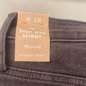 Madewell High-Rise Skinny Jeans in Dark Gray